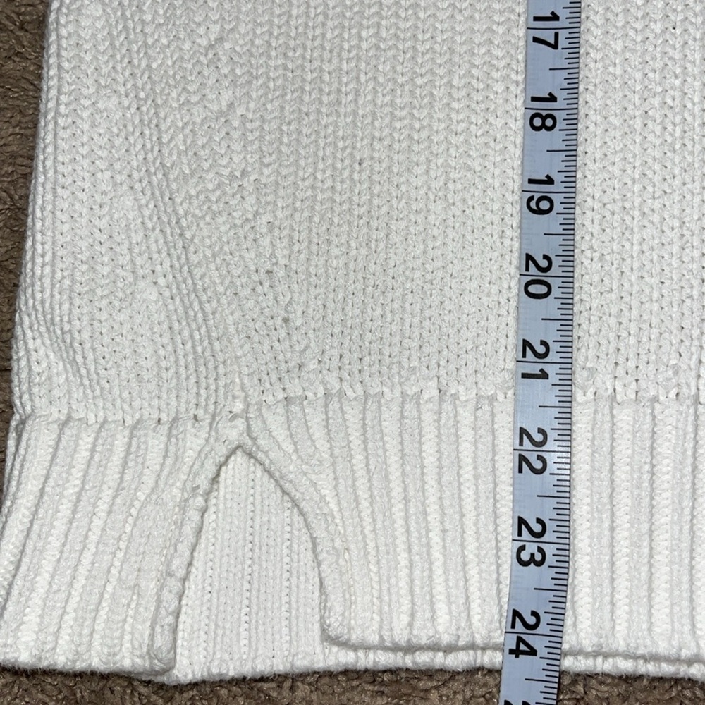 Daily Ritual Soft Cotton White Knit Sweater Sz. XL - Picture 12 of 14